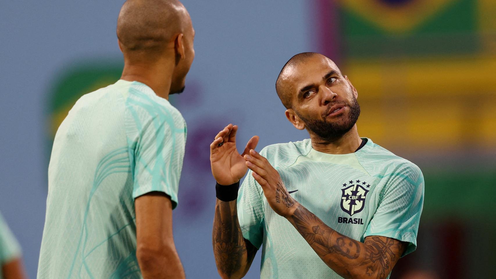 Dani Alves, durante el Mundial de Qatar