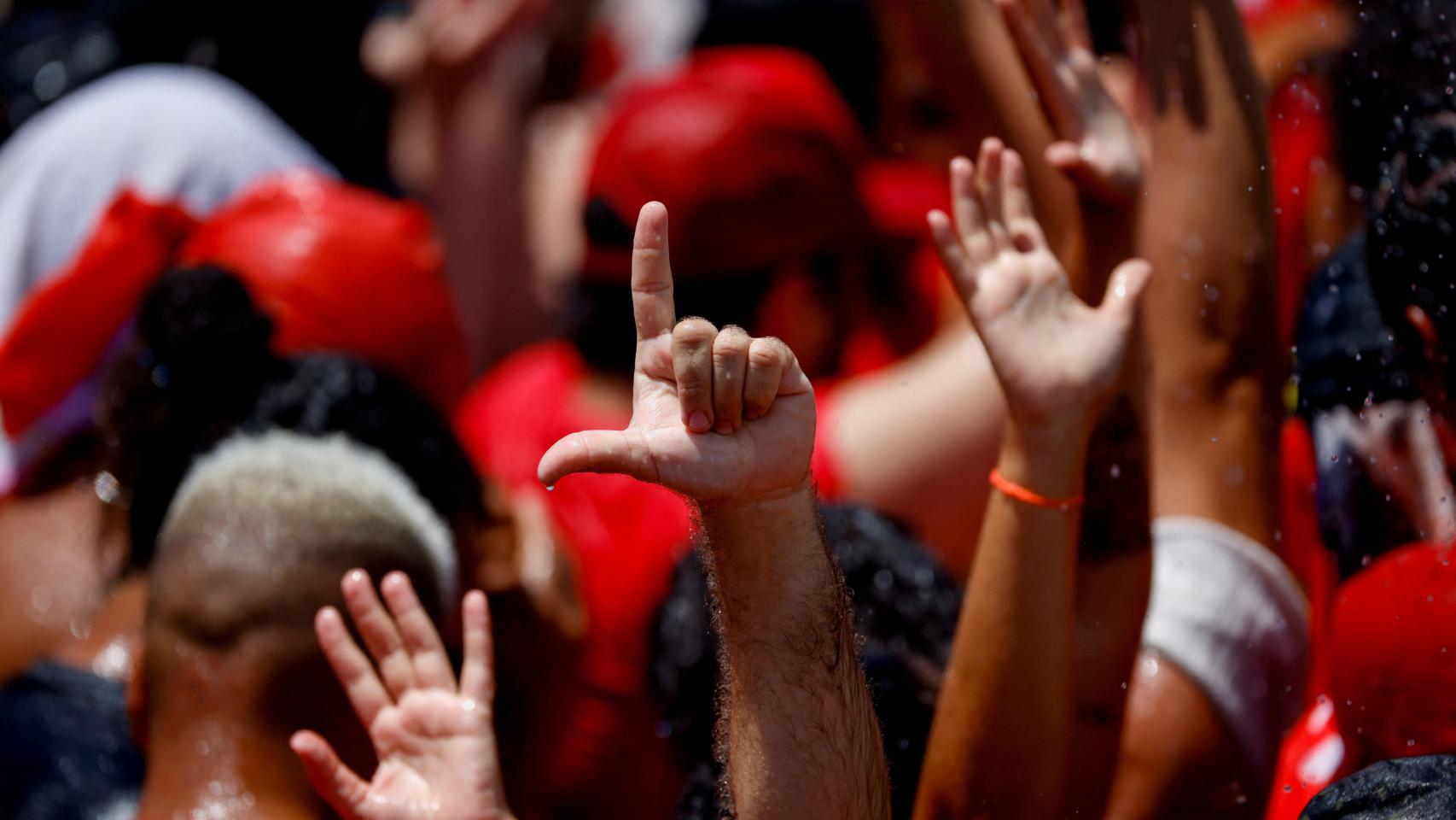 Simpatizantes de Lula en Brasilia antes de su toma de posesión.