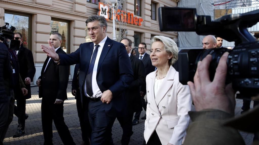 Andrej Plenkovic y Ursula von der Leyen