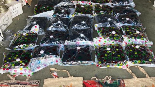 Paquetes en los que camuflaban la droga para exportarla.