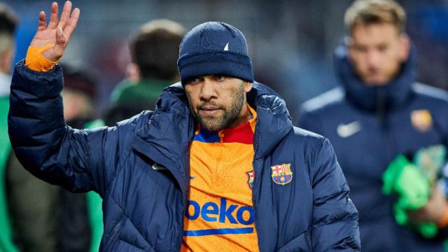 Dani Alves, con el Barcelona.
