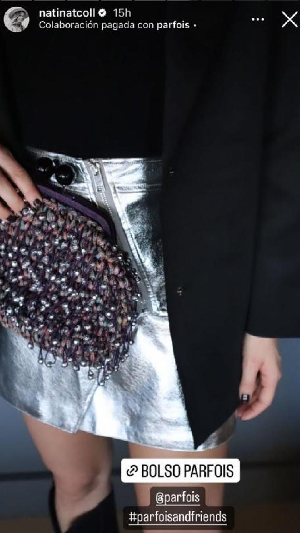 Natalia Coll ha mostrado los detalles del bolso en un 'story'.