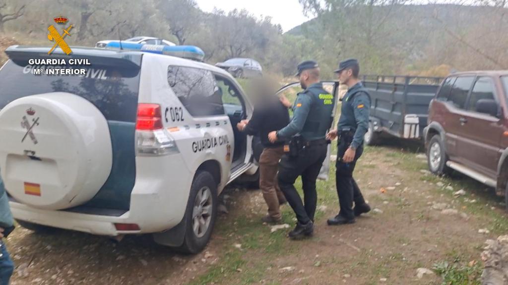 El ganadero, en el momento de su detención.
