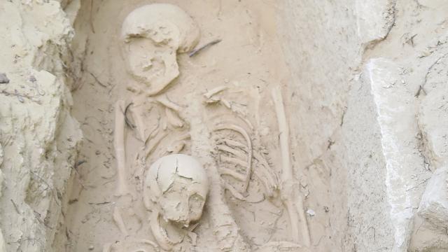 Este es el aspecto de una de las tumbas.