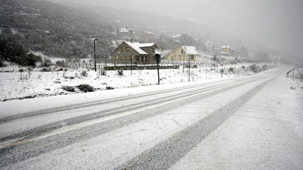 Imagen de archivo de una nevada en San Isidro
