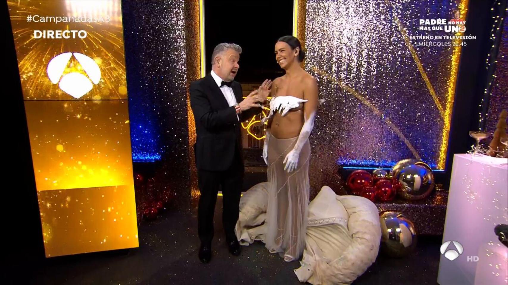 Alberto Chicote y Cristina Pedroche en las Campanadas de Antena 3