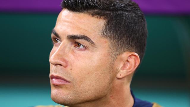 Primer plano del futbolista portugués Cristiano Ronaldo