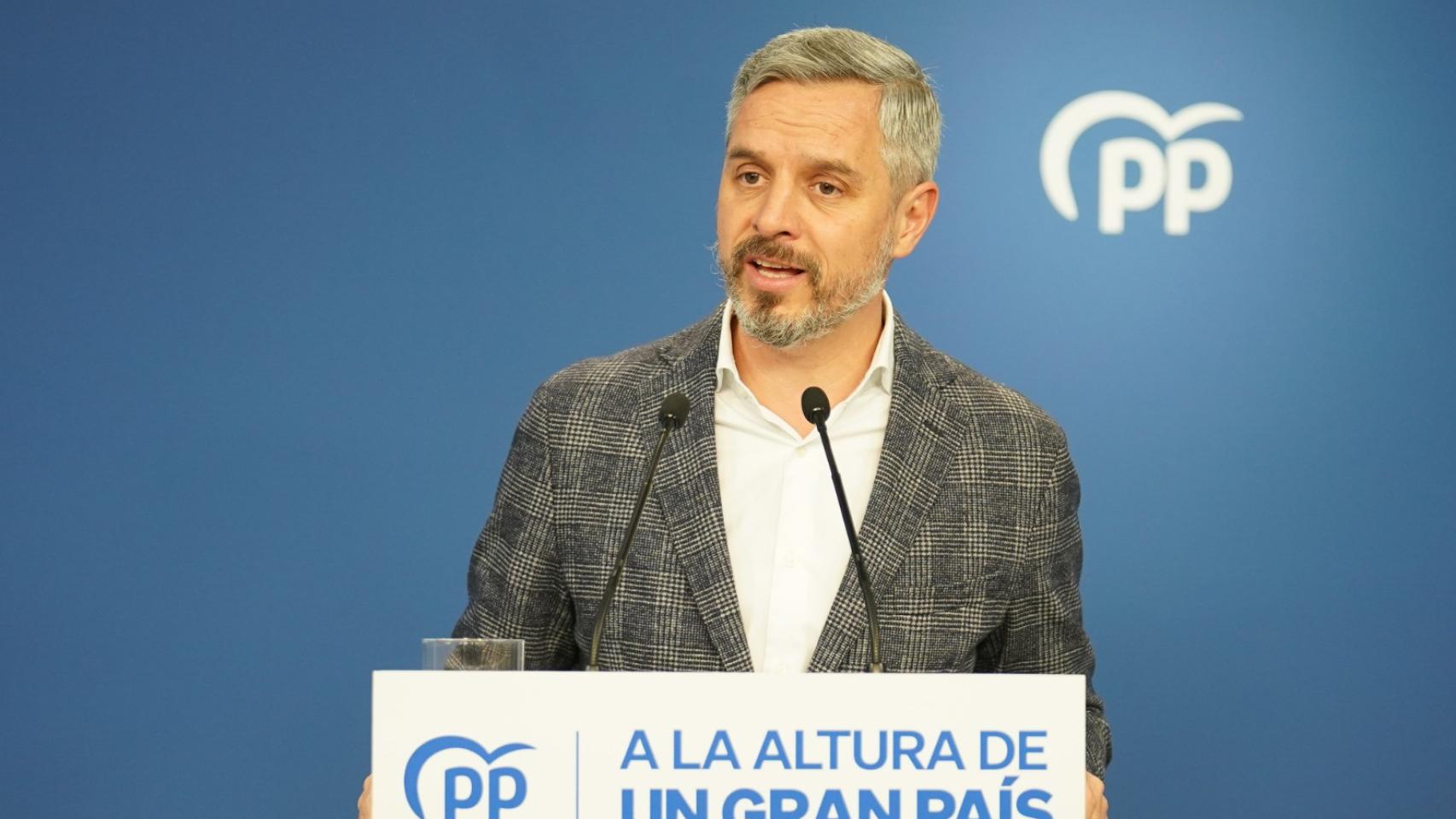 Juan Bravo, vicesecretario económico del PP, este lunes en la sede del partido.