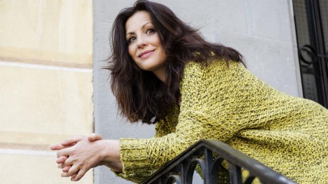 La actriz Ana Álvarez, maquillada por  Ana Meléndez.