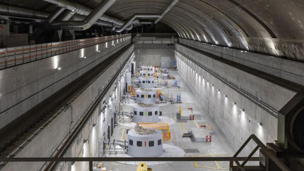 El interior de la central hidroeléctrica de Nant de Drance.