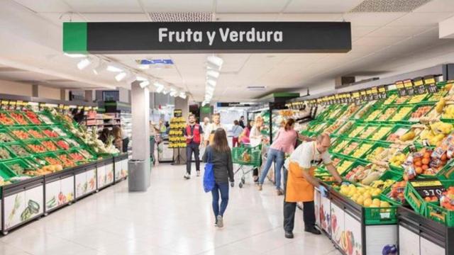Frutería en un establecimiento de Mercadona.