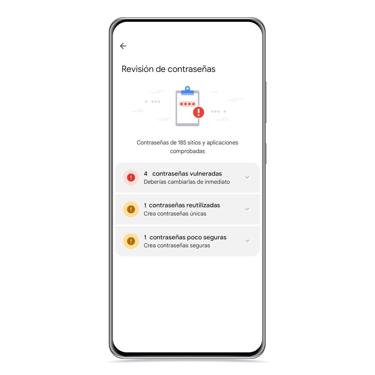 Examen de contraseñas en Google Chrome