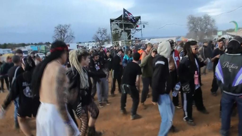 Asistentes a la rave de Granada.