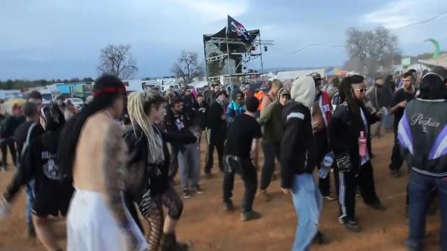 Asistentes a la rave de Granada.
