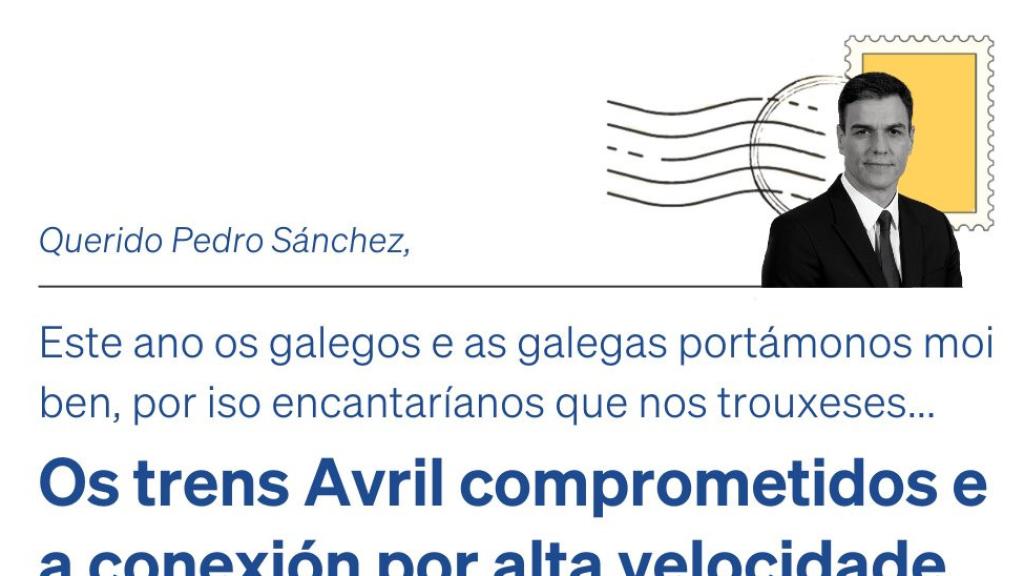 Detalle de la carta del PP al 'rey mago' Sánchez.