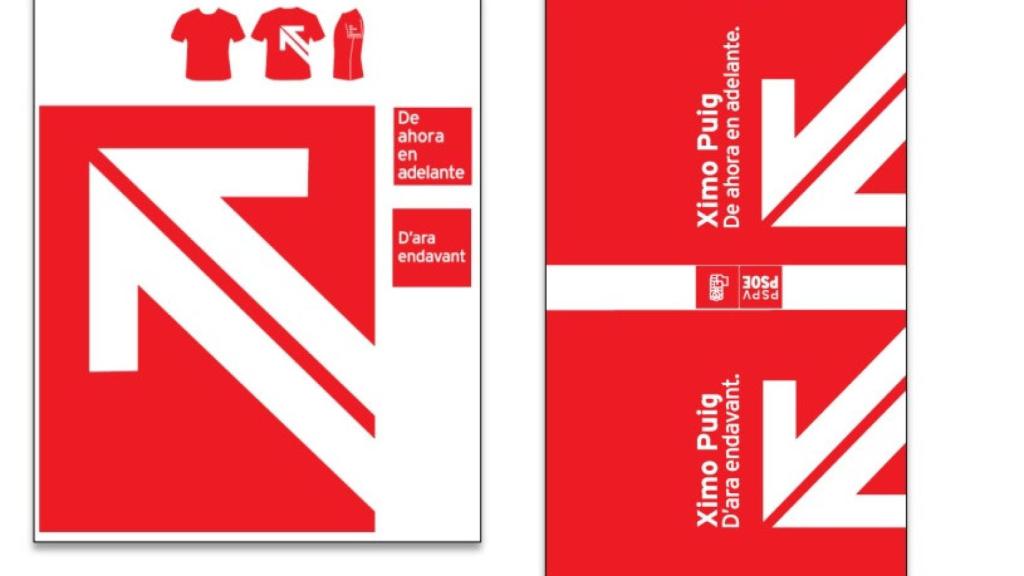 Diseño de la campaña de Puig que encargó el PSOE de Valencia.
