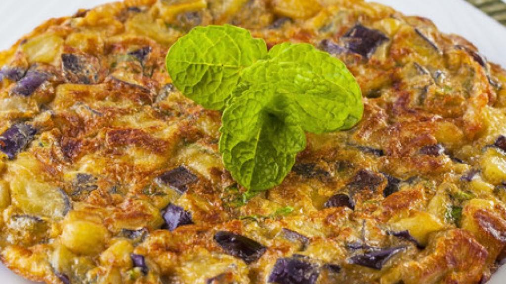 Receta de tortilla de berenjenas.