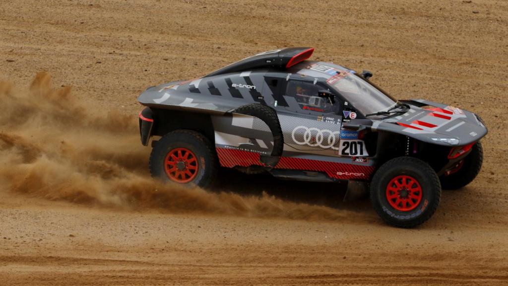 Carlos Sainz, durante la etapa 4 del Rally Dakar