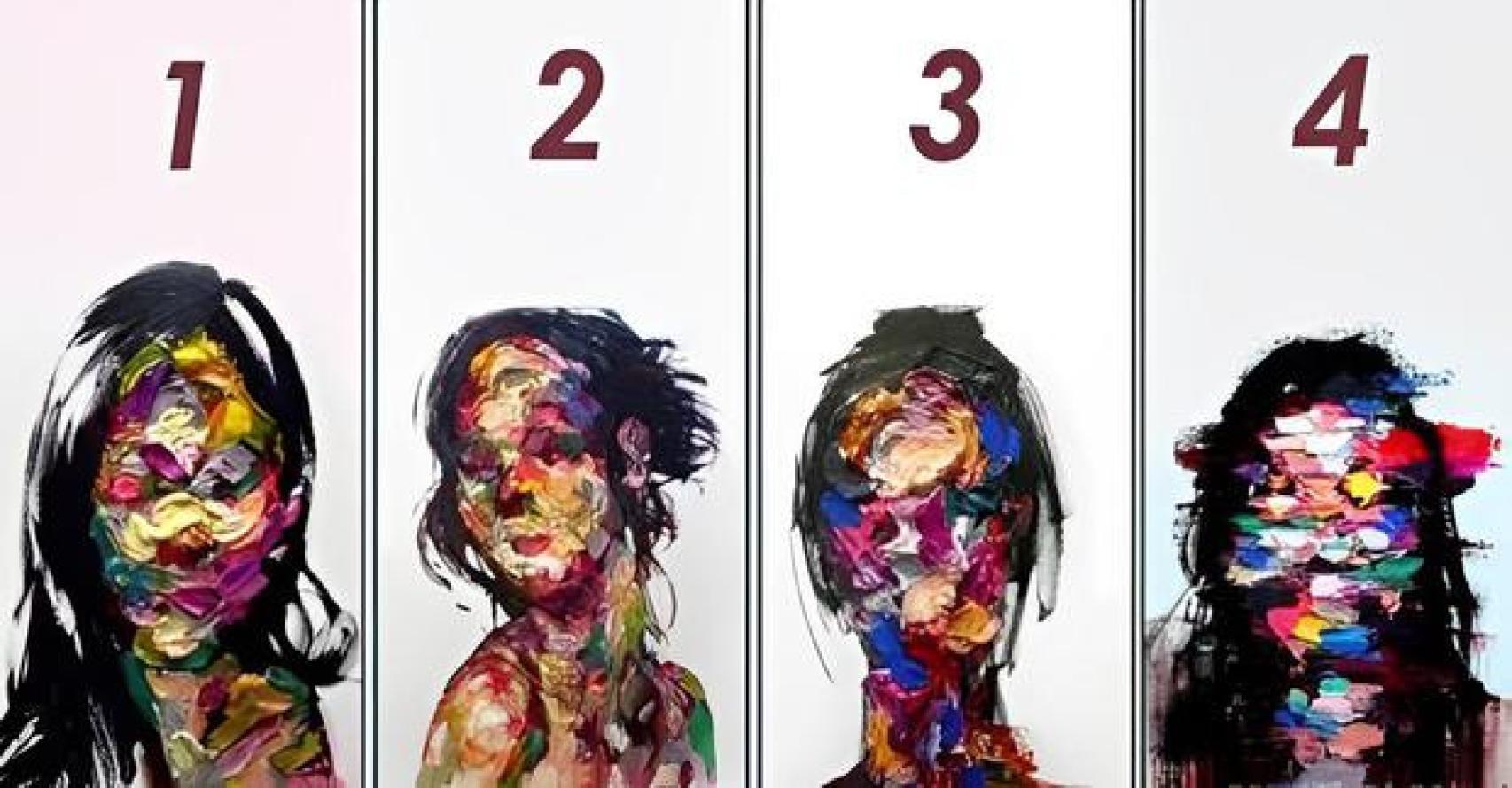 Los cuatro retratos abstractos del test de personalidad.
