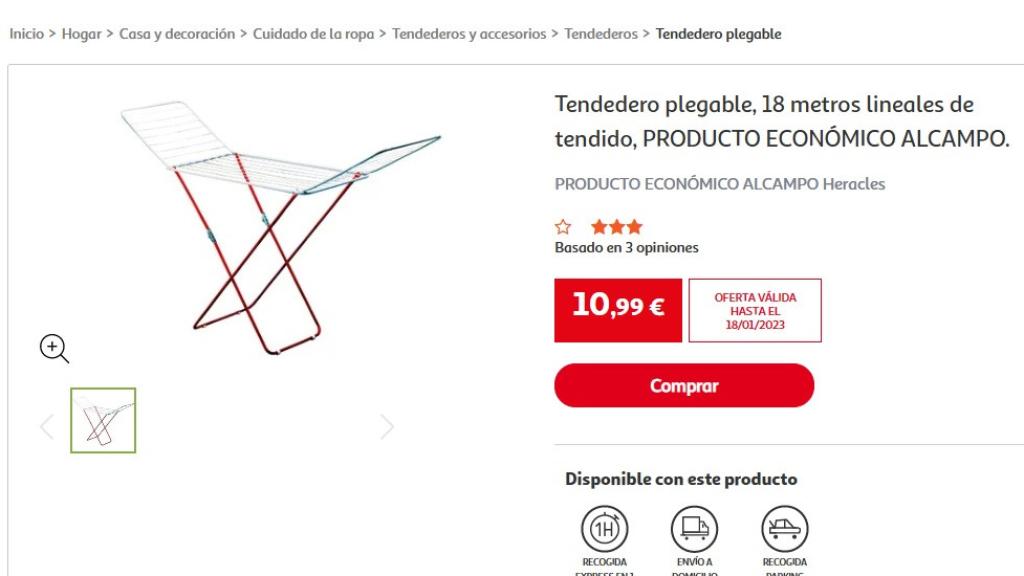 Tendedero plegable.