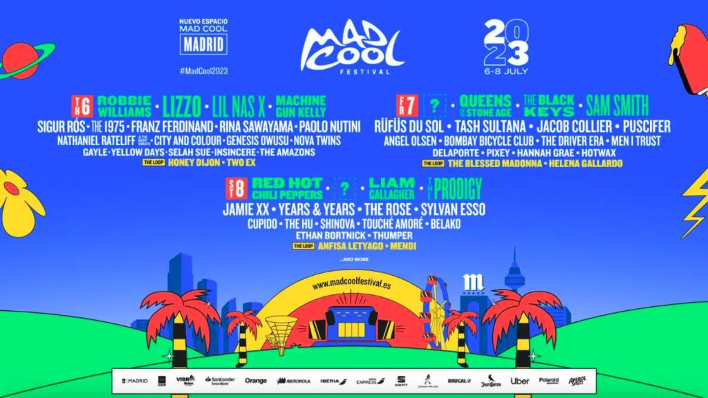 Vista del cartel de Mad Cool 2023
