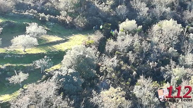 Rescate del helicóptero del 112 en Masueco