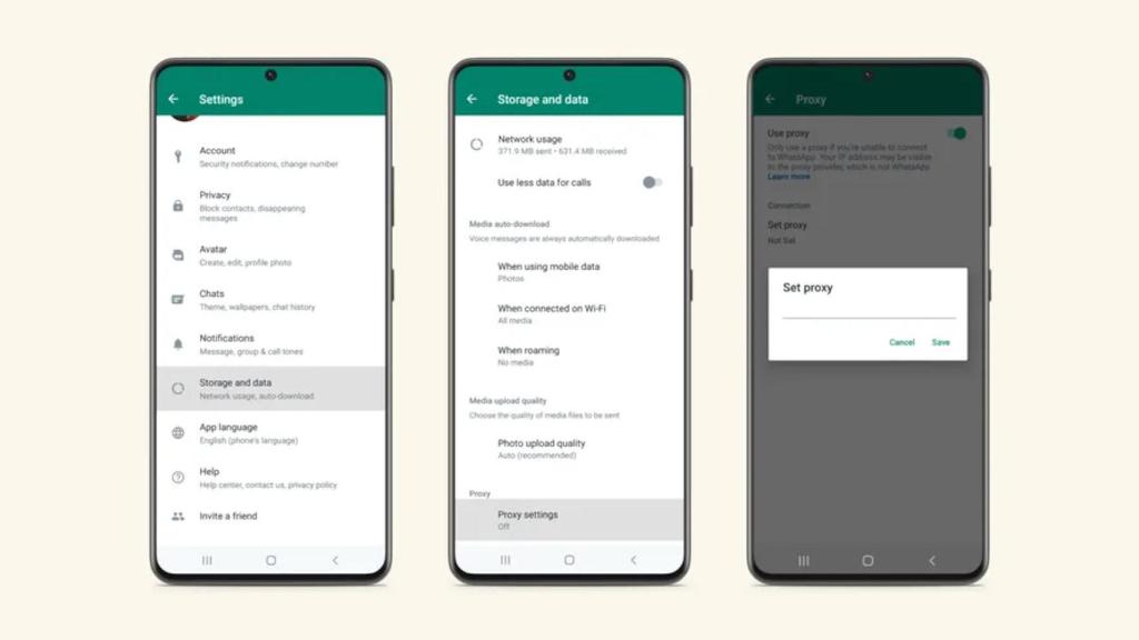 La nueva opción para conectarse a servidores proxy con WhatsApp
