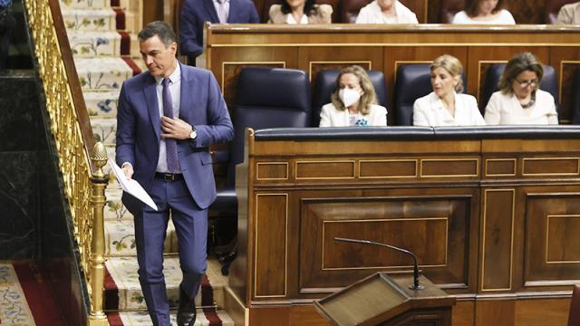 El presidente Pedro Sánchez, durante un pleno en el Congreso de los Diputados.