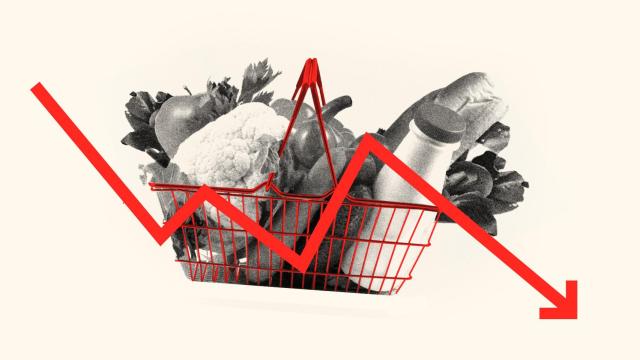 Ilustración sobre la subida de la cesta de la compra.