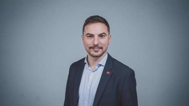 Juan Lobato, durante su entrevista en la redacción de El Español.