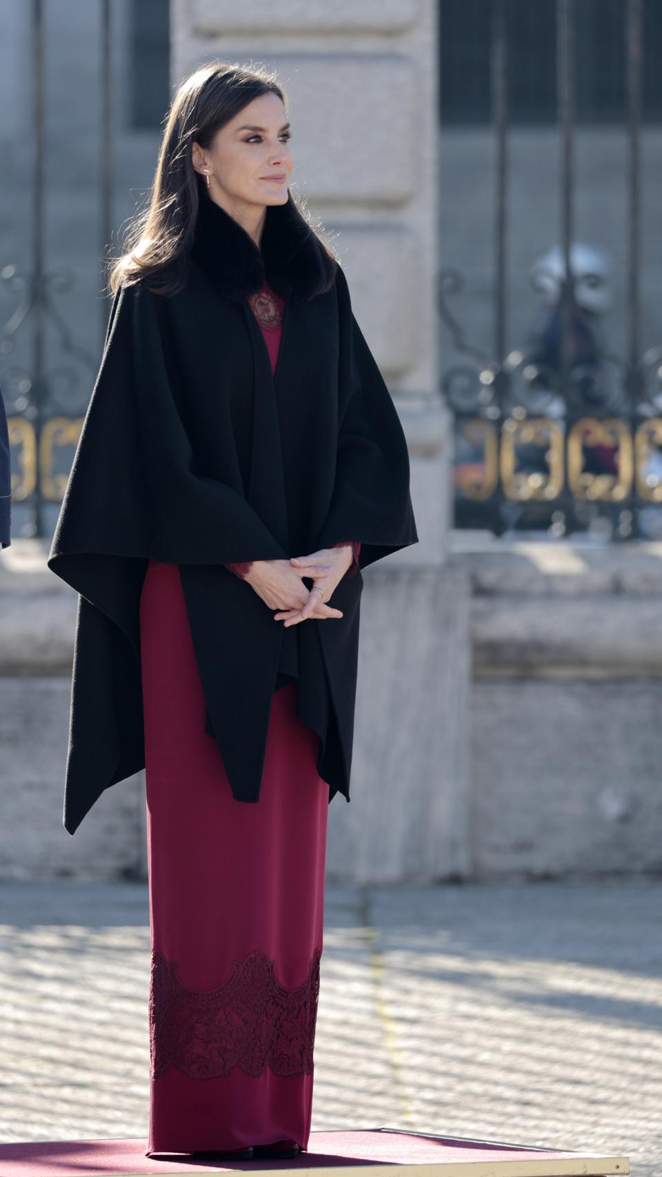 La reina Letizia en la Pascua Militar este viernes 6 de enero.