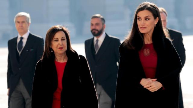 La reina Letizia en la Pascua Militar este viernes por la mañana.