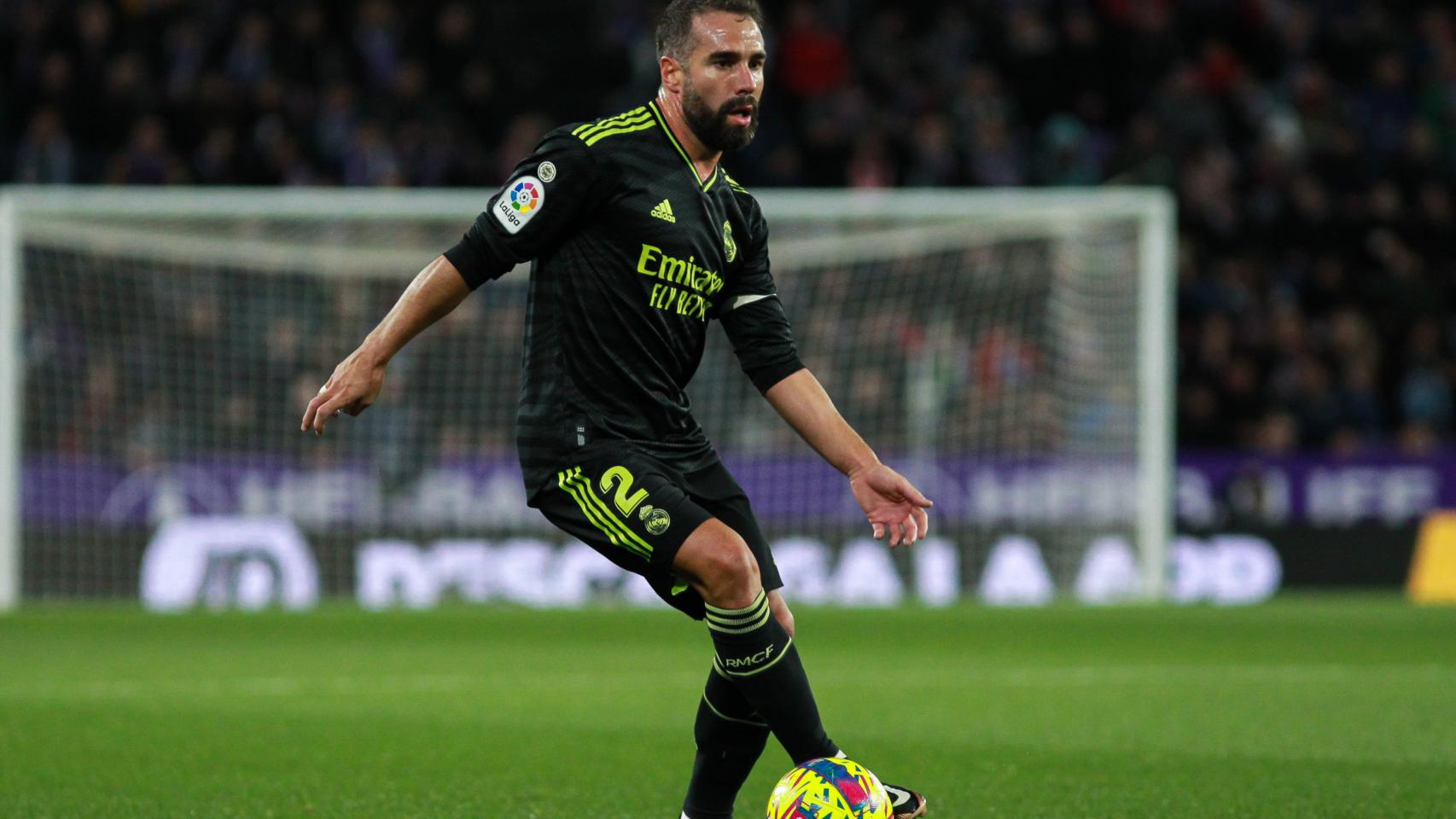 Dani Carvajal durante un partido de Liga con el Real Madrid