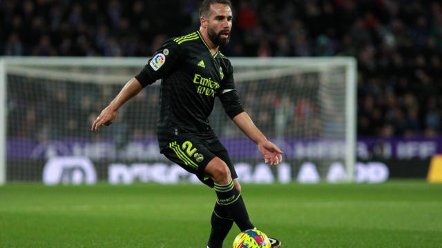 Dani Carvajal durante un partido de Liga con el Real Madrid
