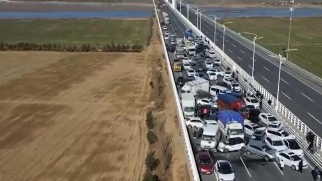 Imagen aerea del accidente