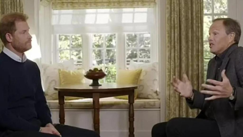 Harry, en un momento de su entrevista en la cadena ITV.