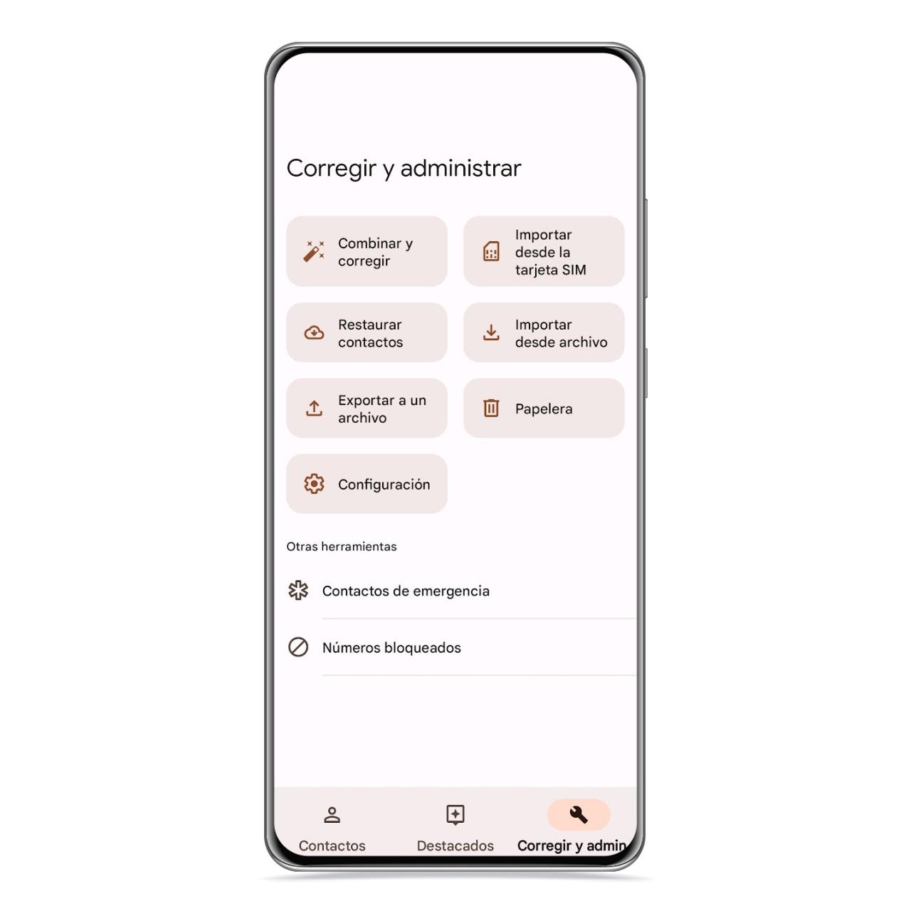 Combinar y corregir contactos