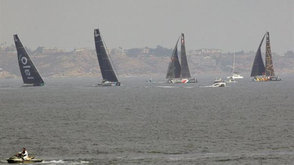 Vista de la regata In Port de la categoría VO65 de la presente edición de la Ocean Race, este domingo en Alicante.