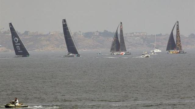 Vista de la regata In Port de la categoría VO65 de la presente edición de la Ocean Race, este domingo en Alicante.