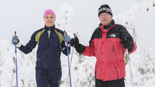 El rey y su hija, en la localidad sueca de Sälen.