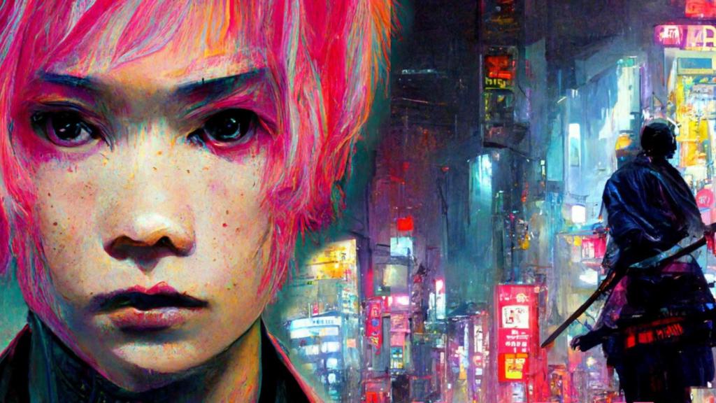Cyberpunk Momotaro es un cómic japonés creado con una Inteligencia Artificial