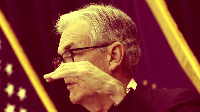 El presidente de la Reserva Federal de Estados Unidos, Jerome Powell, en una rueda de prensa.