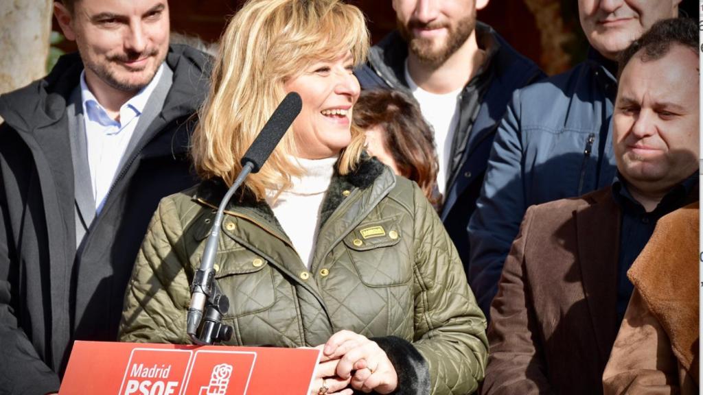 Llanos Castellanos en el acto de El Atazar este lunes 9 de enero.