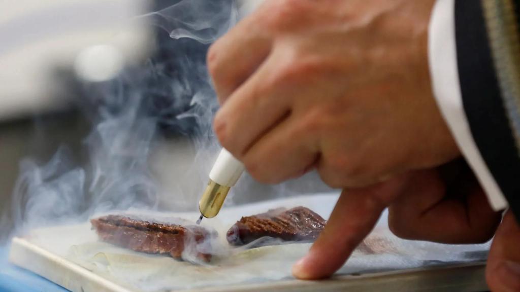 La prueba en la que se usó el iKinfe para diferenciar entre tipos de carne