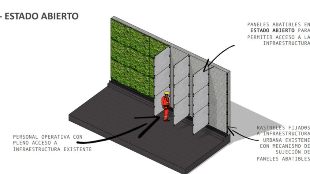 Diseño  de las estructuras donde se instalarán los jardines verticales