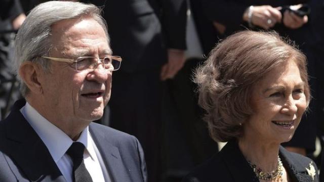 Constantino de Grecia y la reina Sofía, en una imagen de archivo.