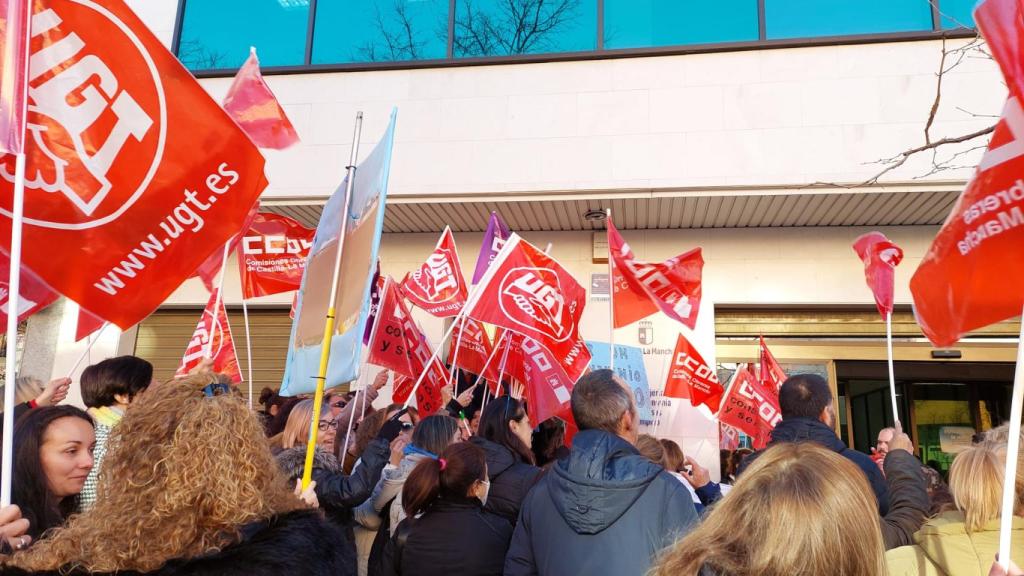 Concentración en Toledo. Foto: UGT CLM.