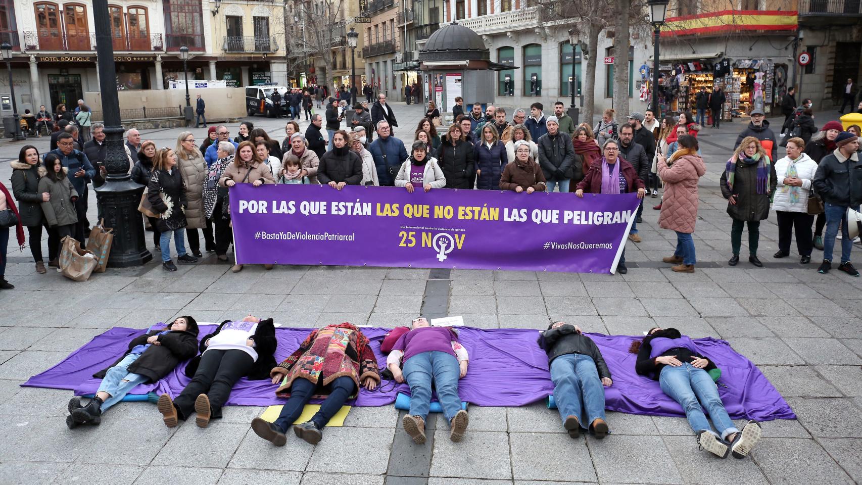 Concentración en la Plaza de Zocodover de Toledo. Foto: Óscar Huertas.