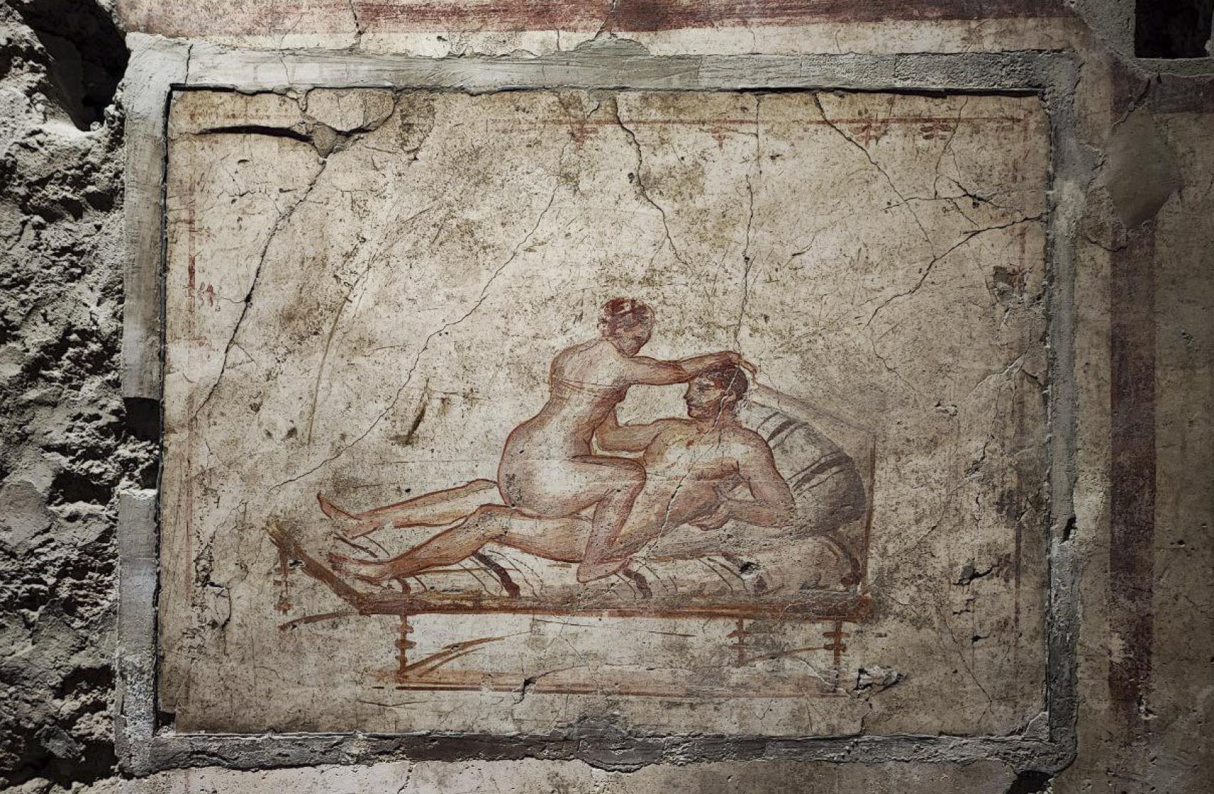 Una de las escenas eróticas de la domus pompeyana.