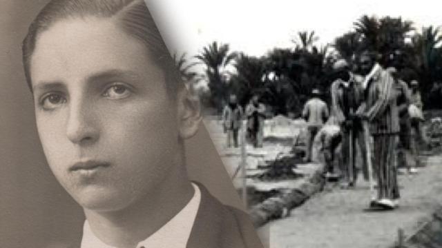 Jose Antonio Urquijo (cedida por la familia) y el campo en la etapa republicana.